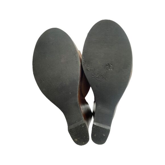 Steve Madden  "Lounge" Leather and Wood Platform Sz 9 1/2 B - Picture 9 of 10